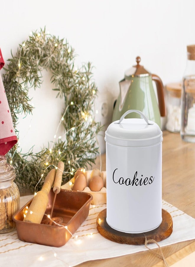 BSTKEY Large Cookie Tin, Airtight Cookie Snack Jars with Lid, Decorative Candy Canister, Baking Gift Tins Farmhouse Countertop Tinplate Box for Storing Patisseries, Puff Pastries Craft Supplies - Image 4